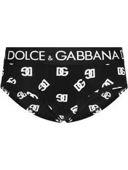 Dolce & Gabbana трусы-брифы Brando с логотипом, черный