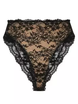 Dolce & Gabbana трусы-брифы с цветочным кружевом, черный