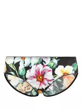 Dolce & Gabbana трусы-брифы с цветочным принтом, черный