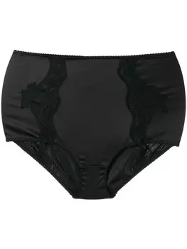 Dolce & Gabbana трусы-брифы с кружевными вставками, черный