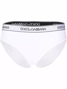 Dolce & Gabbana трусы-брифы с логотипом, белый