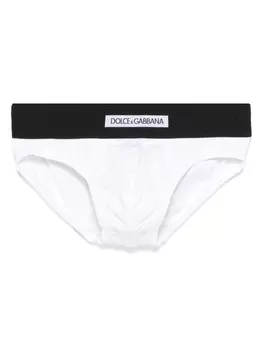 Dolce & Gabbana трусы-брифы с логотипом, белый