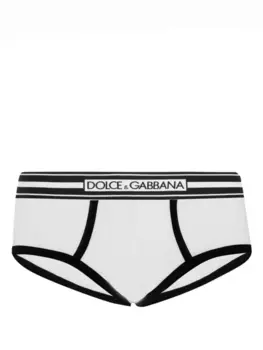 Dolce & Gabbana трусы-брифы с логотипом, белый