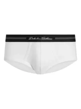 Dolce & Gabbana трусы-брифы с логотипом, белый