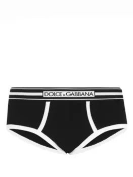 Dolce & Gabbana трусы-брифы с логотипом, черный