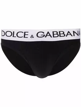 Dolce & Gabbana трусы-брифы с логотипом, черный