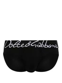 Dolce & Gabbana трусы-брифы с логотипом, черный