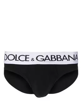 Dolce & Gabbana трусы-брифы с логотипом, черный