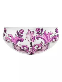Dolce & Gabbana трусы-брифы с принтом, белый