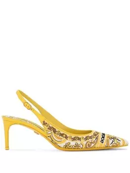 Dolce & Gabbana туфли-лодочки 60 мм с вышивкой майоликой, желтый