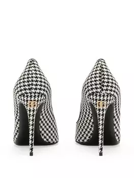 Dolce & Gabbana туфли-лодочки в ломаную клетку, белый