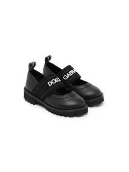 Dolce & Gabbana туфли Мэри Джейн с логотипом, черный