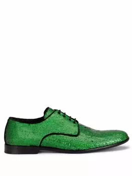 Dolce & Gabbana туфли с пайетками, зеленый