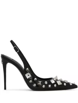 Dolce & Gabbana туфли с ремешком на пятке и заклепками, черный