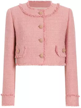 Dolce & Gabbana твидовая куртка, розовый