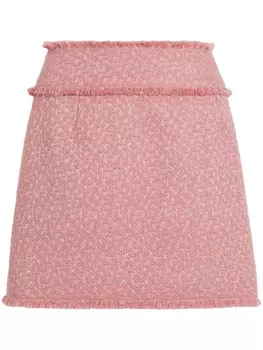 Dolce & Gabbana твидовая юбка мини, розовый