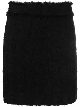 Dolce & Gabbana твидовая юбка с завышенной талией, черный