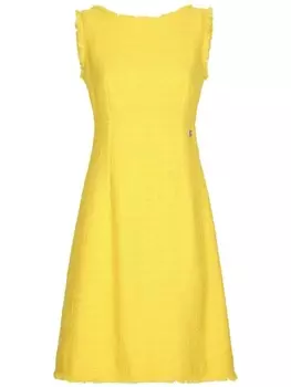 Dolce & Gabbana твидовое платье A-силуэта, желтый
