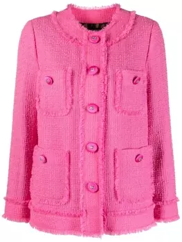 Dolce & Gabbana твидовый жакет из ткани букле, розовый