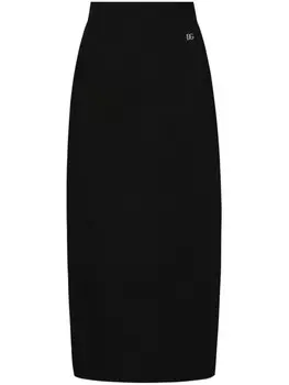 Dolce & Gabbana юбка-карандаш с логотипом DG, черный