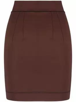 Dolce & Gabbana юбка-карандаш с завышенной талией, коричневый