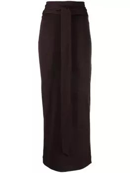 Dolce & Gabbana юбка макси из смесовой вирджинской шерсти, коричневый