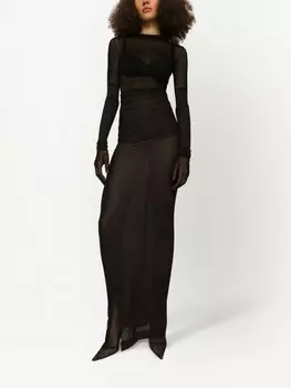 Dolce & Gabbana юбка макси KIM DOLCE&GABBANA с поясом, черный