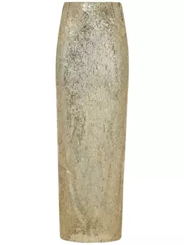 Dolce & Gabbana юбка макси с пайетками, золотой
