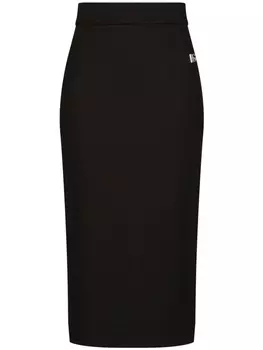 Dolce & Gabbana юбка миди Milano в рубчик, черный