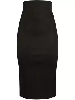 Dolce & Gabbana юбка миди с завышенной талией, черный