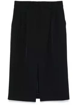 Dolce & Gabbana юбка миди со складками, черный