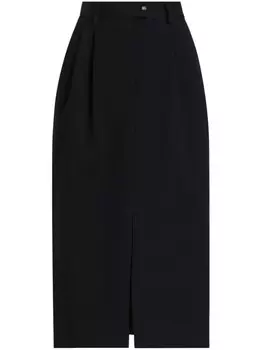 Dolce & Gabbana юбка миди со складками, черный