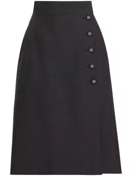 Dolce & Gabbana юбка миди со вставками, черный
