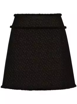 Dolce & Gabbana юбка мини из ткани букле, черный