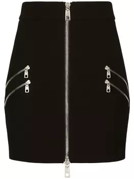 Dolce & Gabbana юбка мини с молниями, черный