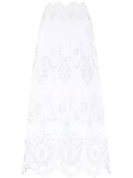 Dolce & Gabbana юбка с фестонами и вырезами, белый