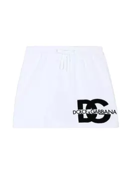 Dolce & Gabbana юбка с логотипом, белый