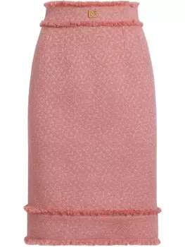 Dolce & Gabbana юбка с логотипом, розовый