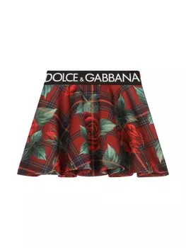 Dolce & Gabbana юбка в клетку тартан, красный