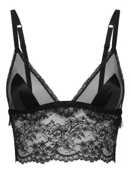 Dolce & Gabbana удлиненный кружевной бюстгальтер-бралетт, черный