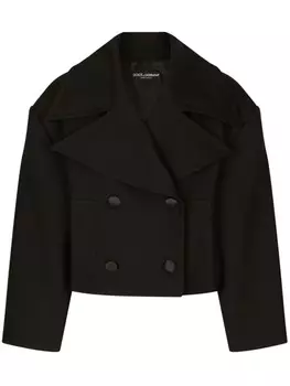 Dolce & Gabbana укороченный двубортный пиджак, черный