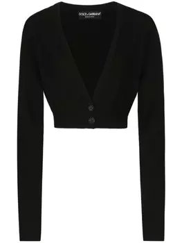 Dolce & Gabbana укороченный кардиган с V-образным вырезом, черный