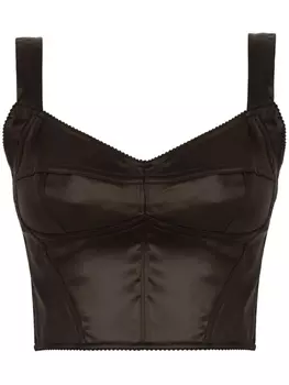 Dolce & Gabbana укороченный топ-корсет, черный