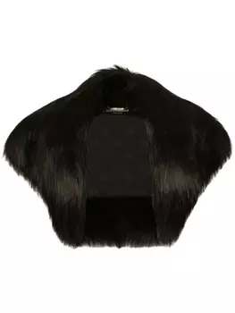 Dolce & Gabbana укороченный жакет из шерпы, черный