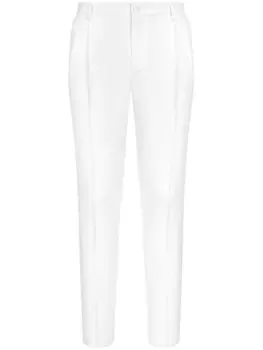 Dolce & Gabbana узкие брюки строгого кроя, белый