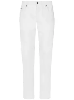 Dolce & Gabbana узкие джинсы с логотипом, белый