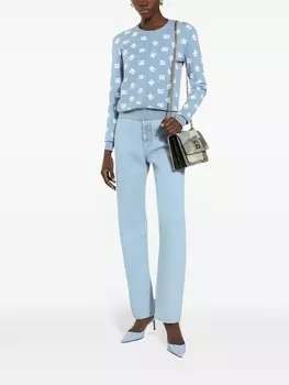 Dolce & Gabbana узкие джинсы с завышенной талией, синий