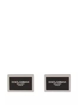 Dolce & Gabbana запонки с логотипом, серебряный