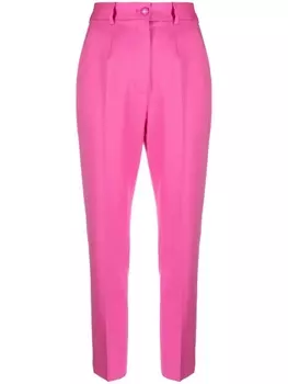 Dolce & Gabbana зауженные брюки с завышенной талией, розовый