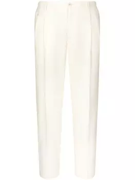 Dolce & Gabbana зауженные брюки строгого кроя, белый